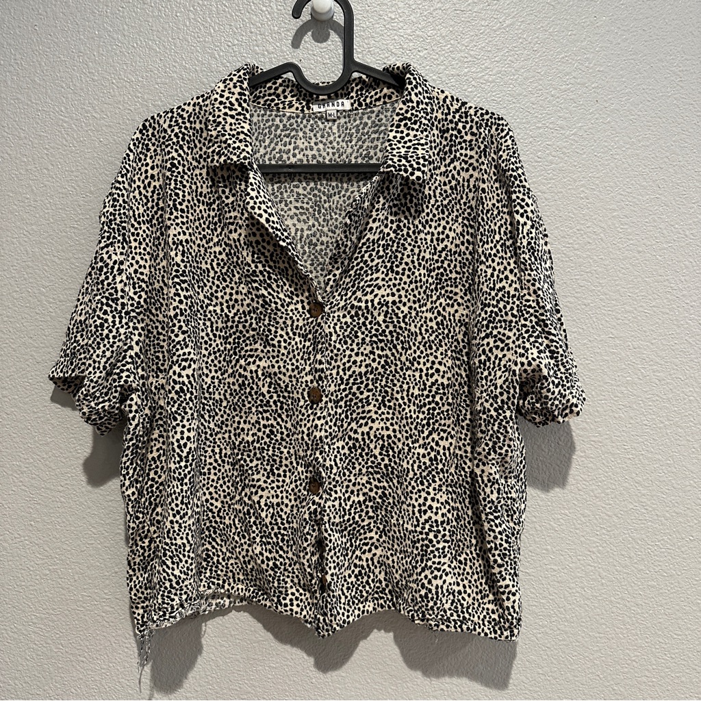 Leopard Print Button Up
